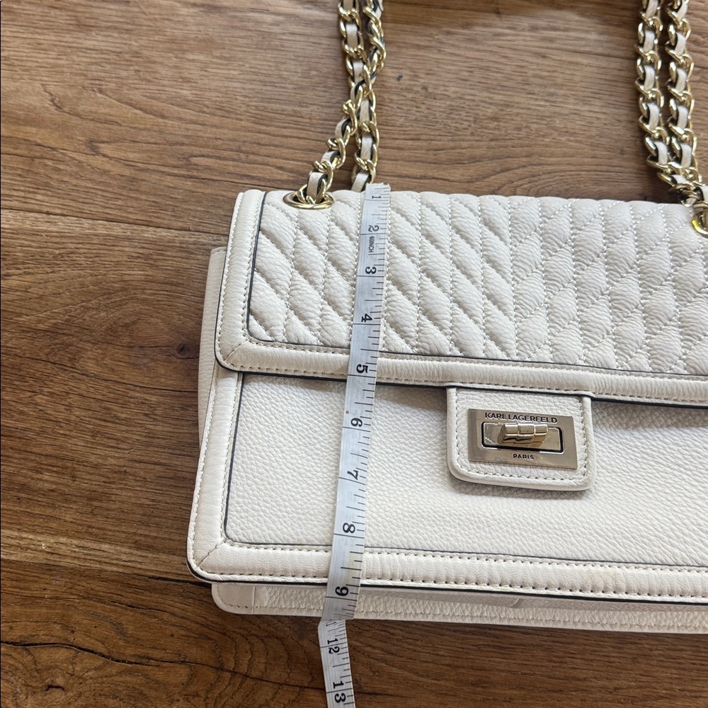 karl lagerfeld paris shoulder bag in pebble leather - Picture 6 of 10